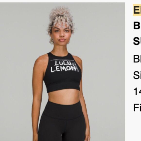 LULULEMON ENERGY BRA HIGH-NECK LONGLINE Size 6 ED CURTIS COLLECTORS SIZE 6 NWT - Picture 6 of 6